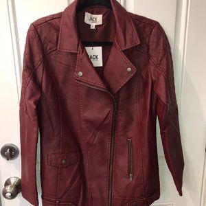 Never worn Maroon Jack by BB Dakota faux leather jacket